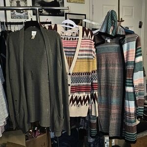 Boho Cardigan Set of 3 Size Small